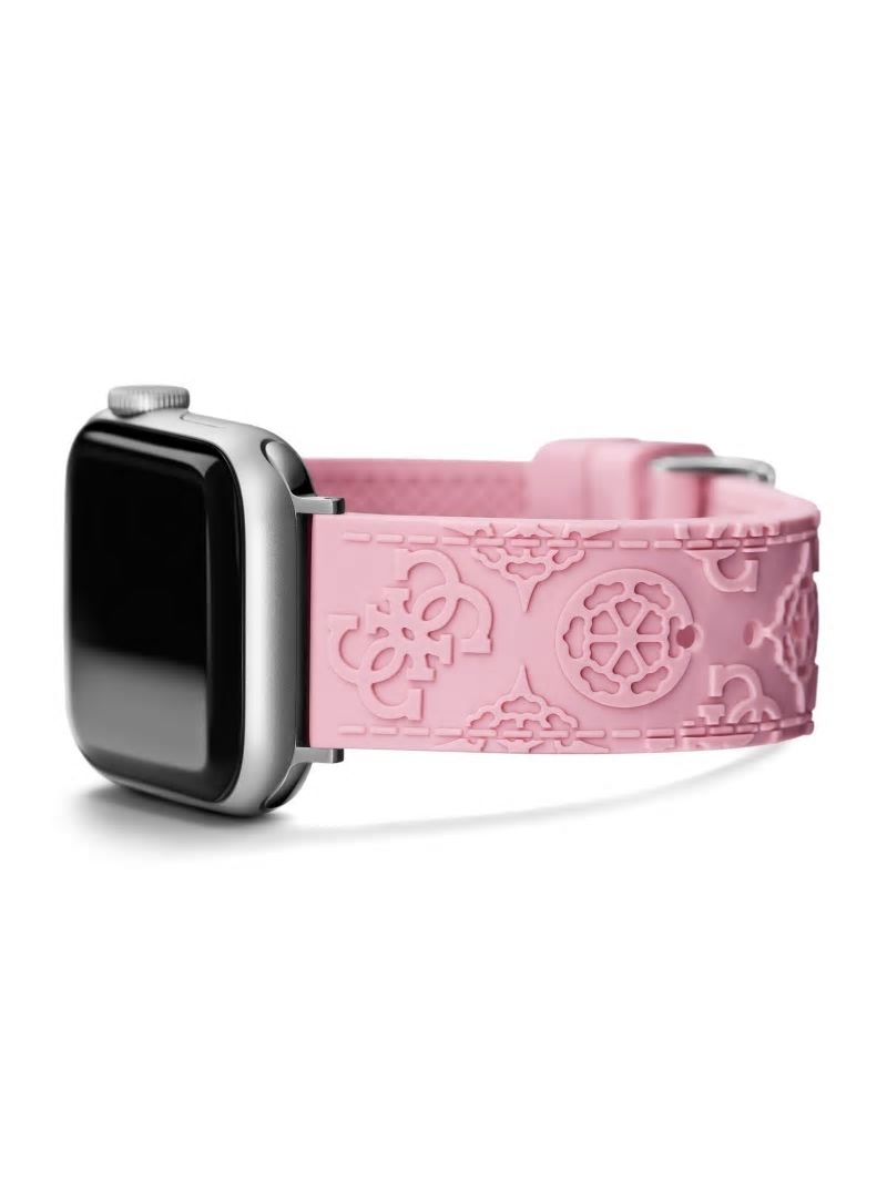 Guess Pink Quattro G and Peony Silicone 38-41 mm Band for Apple Watch® - Pink Guess Pink Quattro G and Peony Silicone 38-41 mm Band for Apple Watch® - Pink