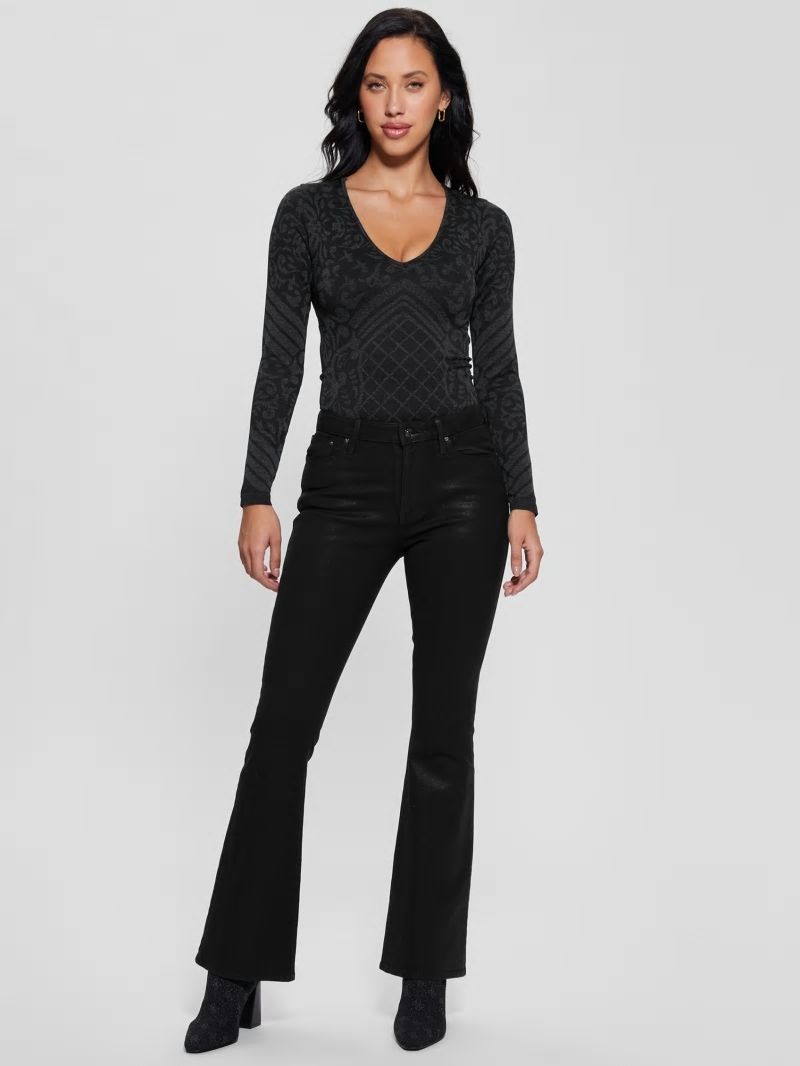 Guess Gemma Seamless Bodysuit - Jet Black Multi Guess Gemma Seamless Bodysuit - Jet Black Multi