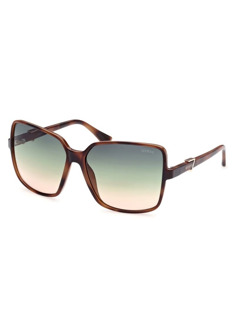 Guess Oversized Square Logo Sunglasses - 53p Tort Guess Oversized Square Logo Sunglasses - 53p Tort