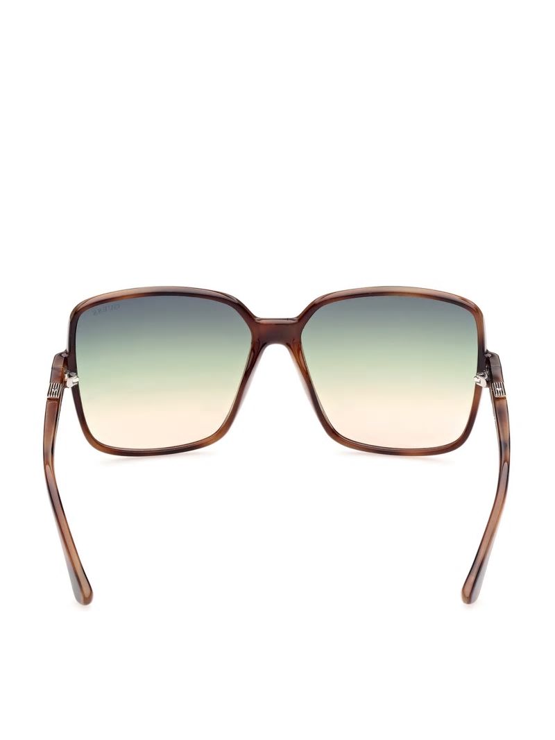 Guess Oversized Square Logo Sunglasses - 53p Tort Guess Oversized Square Logo Sunglasses - 53p Tort