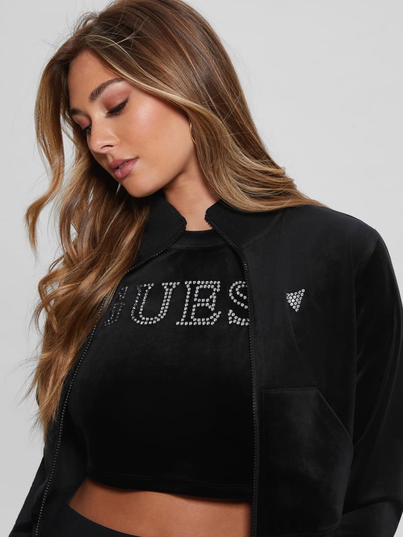 Guess Eco Couture Full-Zip Sweatshirt - Black Guess Eco Couture Full-Zip Sweatshirt - Black
