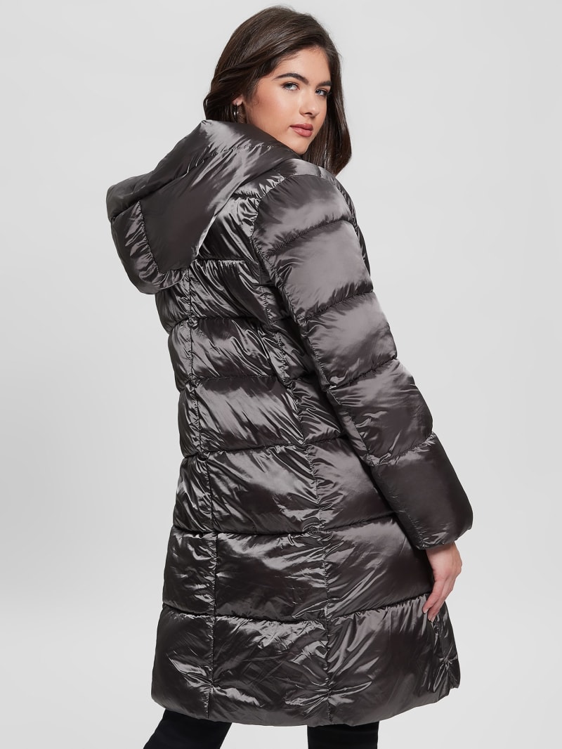 Guess Eco Rosetta Hooded Puffer Jacket - Night Stone Multi Guess Eco Rosetta Hooded Puffer Jacket - Night Stone Multi
