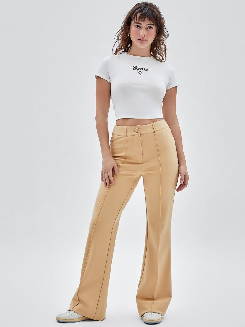 Guess GUESS Originals Pintuck Flared Pants - Honey Oat Guess GUESS Originals Pintuck Flared Pants - Honey Oat