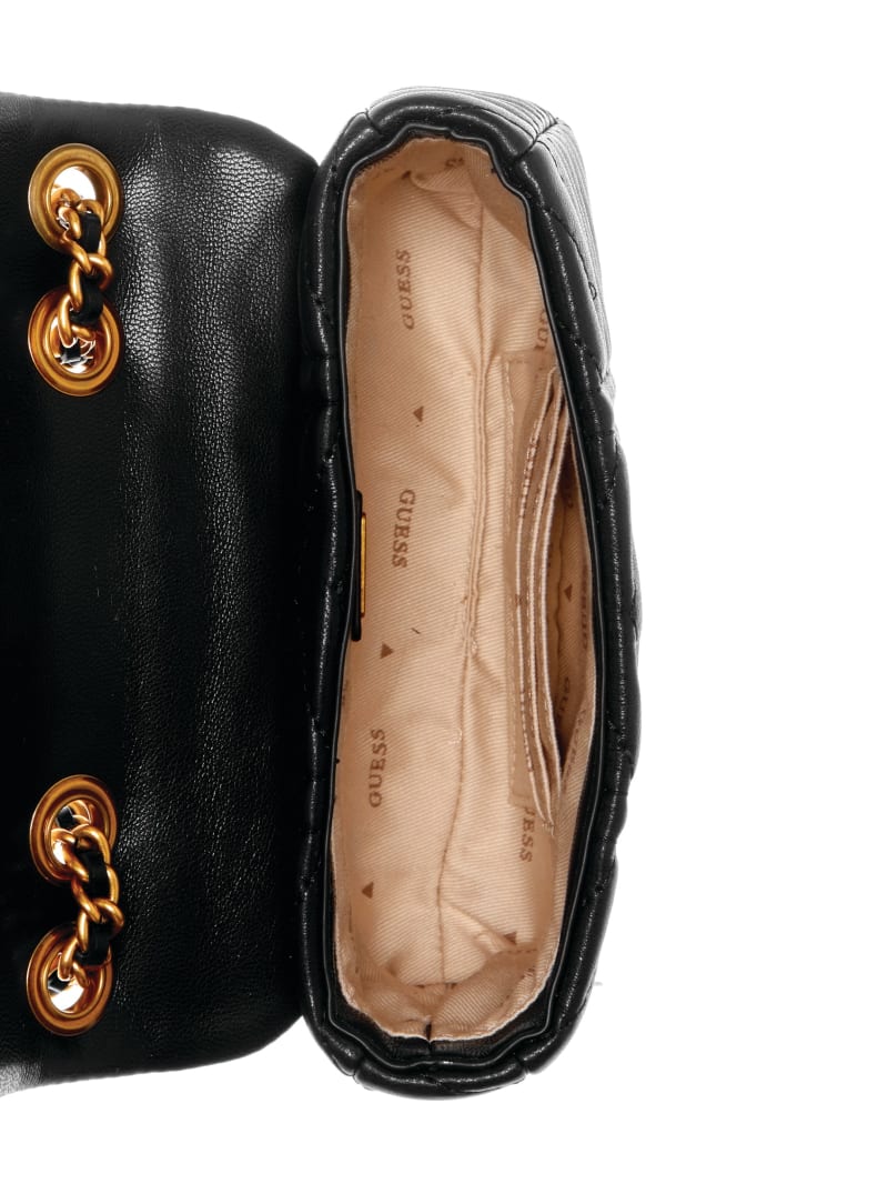 Guess Lovide Patent Mini Convertible Crossbody - Black Guess Lovide Patent Mini Convertible Crossbody - Black