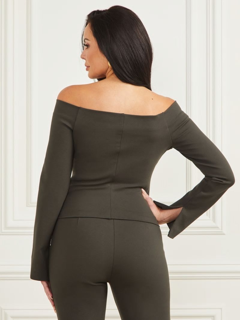 Guess Eilish Top - 344 Olive Branch Guess Eilish Top - 344 Olive Branch