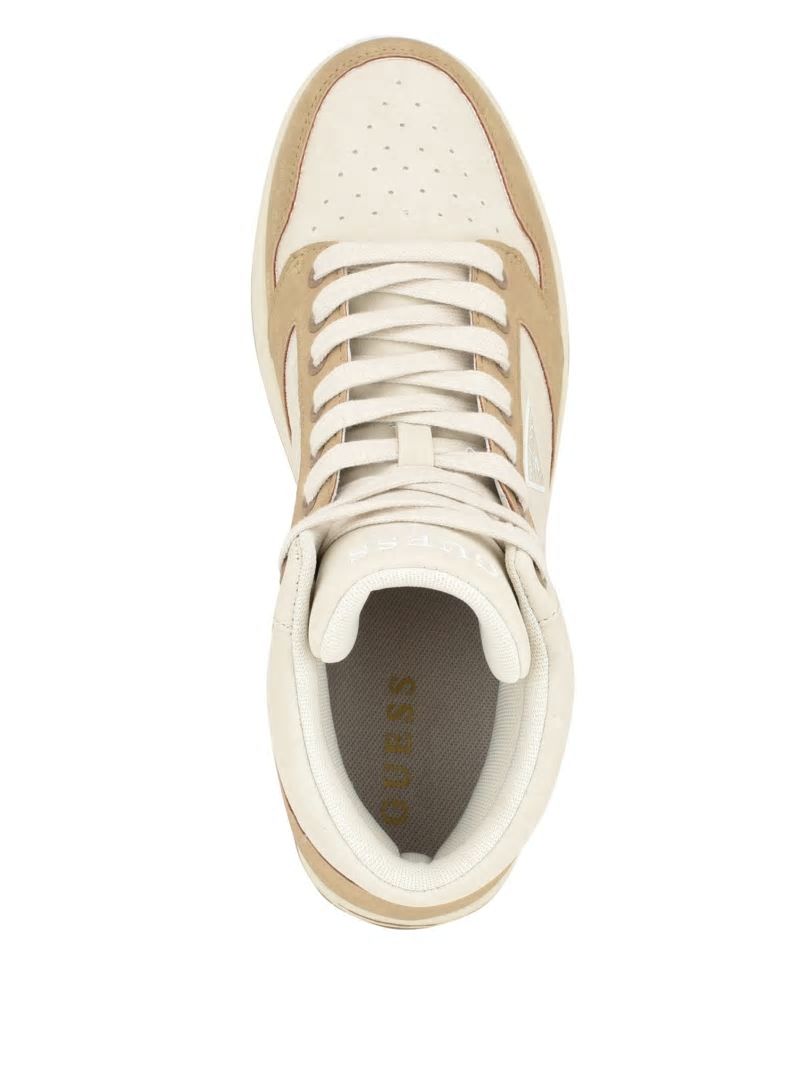 Guess Tubulo Triangle High-Top Sneakers - Light Brown Guess Tubulo Triangle High-Top Sneakers - Light Brown