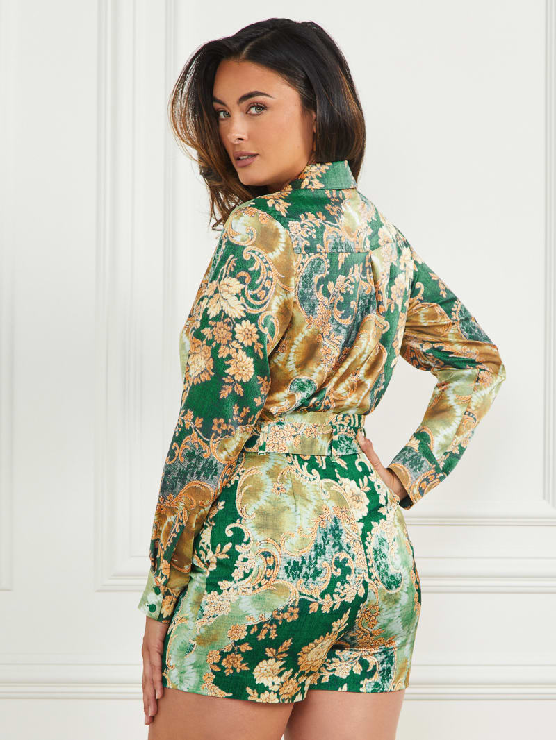 Guess Icon Printed Satin Blouse - Heirloom Print Guess Icon Printed Satin Blouse - Heirloom Print
