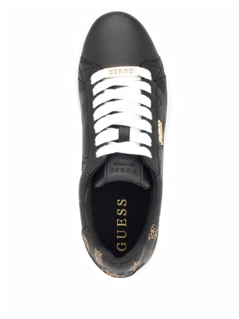 Guess Renzy Debossed Logo Low-Top Sneakers - Black 001 Guess Renzy Debossed Logo Low-Top Sneakers - Black 001