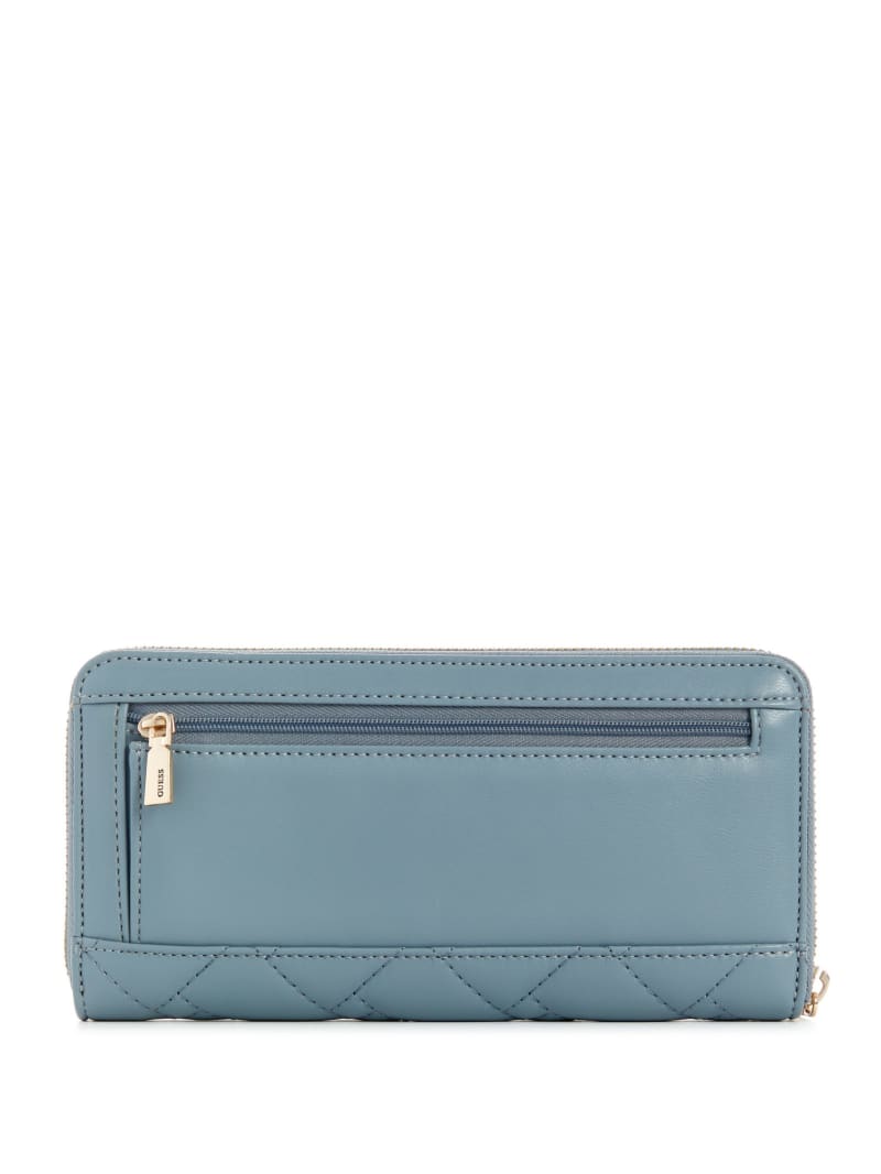 Guess Alanna Large Zip-Around Wallet - Light Denim Guess Alanna Large Zip-Around Wallet - Light Denim