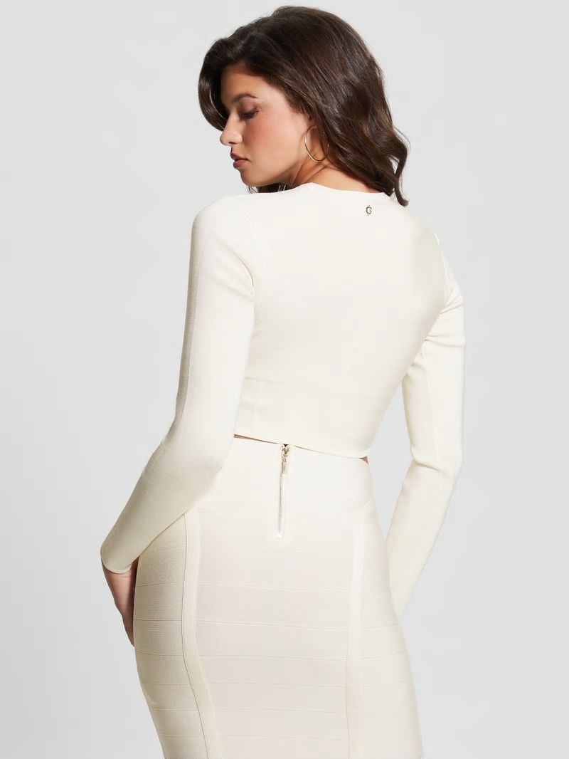 Guess Lana Mirage Corset Top - Dove White Guess Lana Mirage Corset Top - Dove White