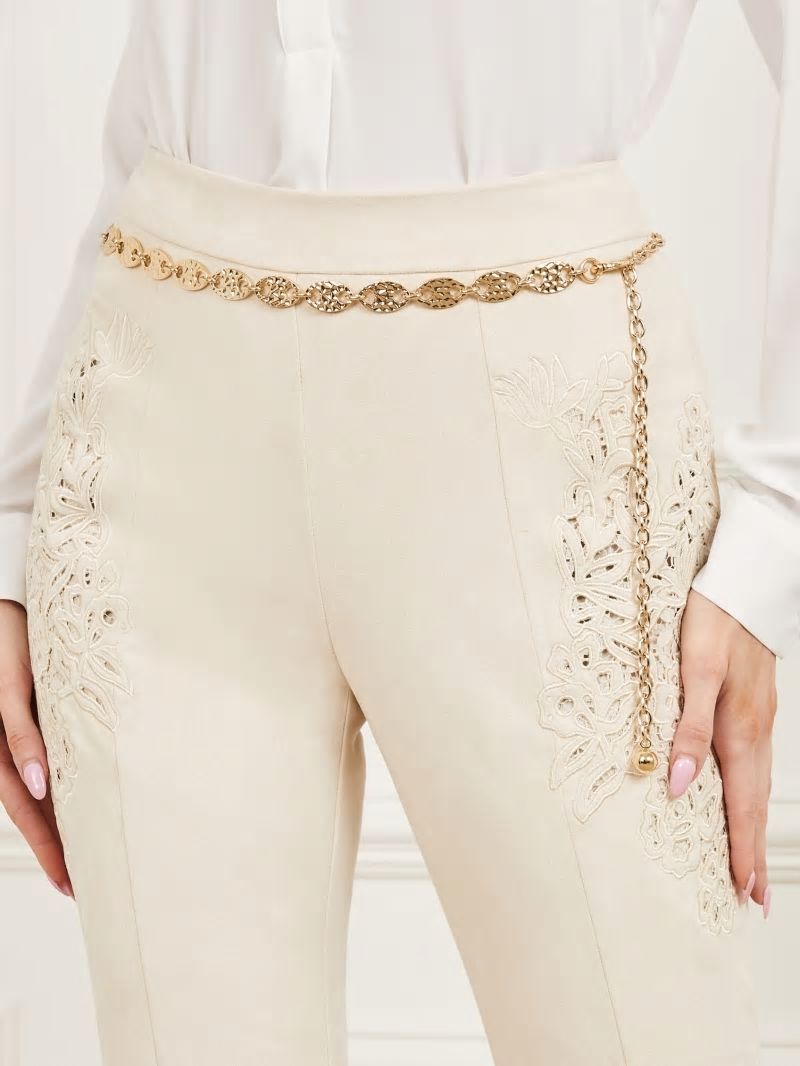 Guess Gold-Tone Hammered Chain Belt - Silver/Gold Guess Gold-Tone Hammered Chain Belt - Silver/Gold