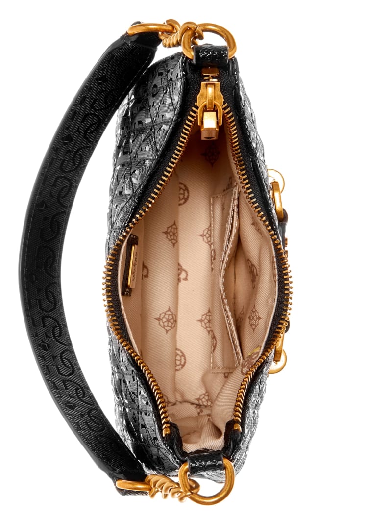 Guess Aveta Mini Top Shoulder Bag - Black Guess Aveta Mini Top Shoulder Bag - Black