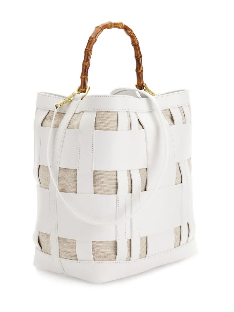 Guess Aida Woven Leather Hobo Bag - White Multi Guess Aida Woven Leather Hobo Bag - White Multi