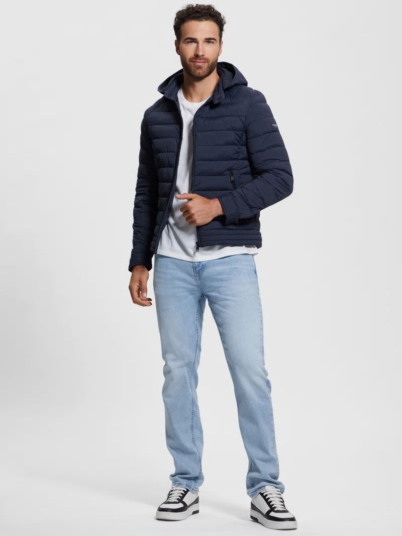 Guess Eco Tech-Stretch Hooded Jacket - Bleu &eacute;L&eacute;Gant
