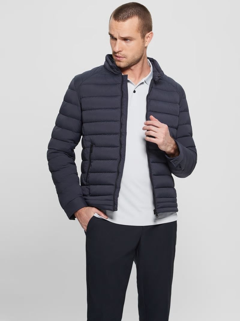 Guess Eco Tech-Stretch Hooded Jacket - Bleu &eacute;L&eacute;Gant