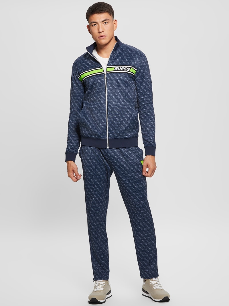 Guess Eco Korbin Track Jacket - 4g Aop Silk Blue Guess Eco Korbin Track Jacket - 4g Aop Silk Blue