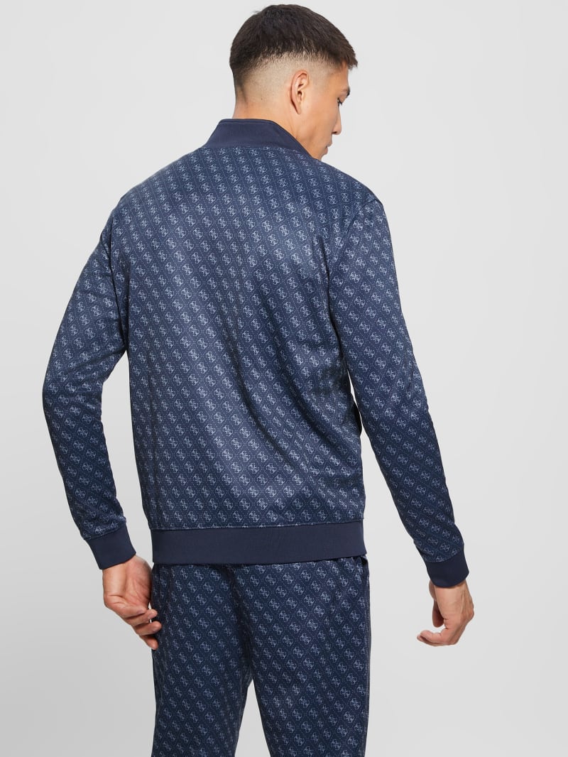 Guess Eco Korbin Track Jacket - 4g Aop Silk Blue Guess Eco Korbin Track Jacket - 4g Aop Silk Blue