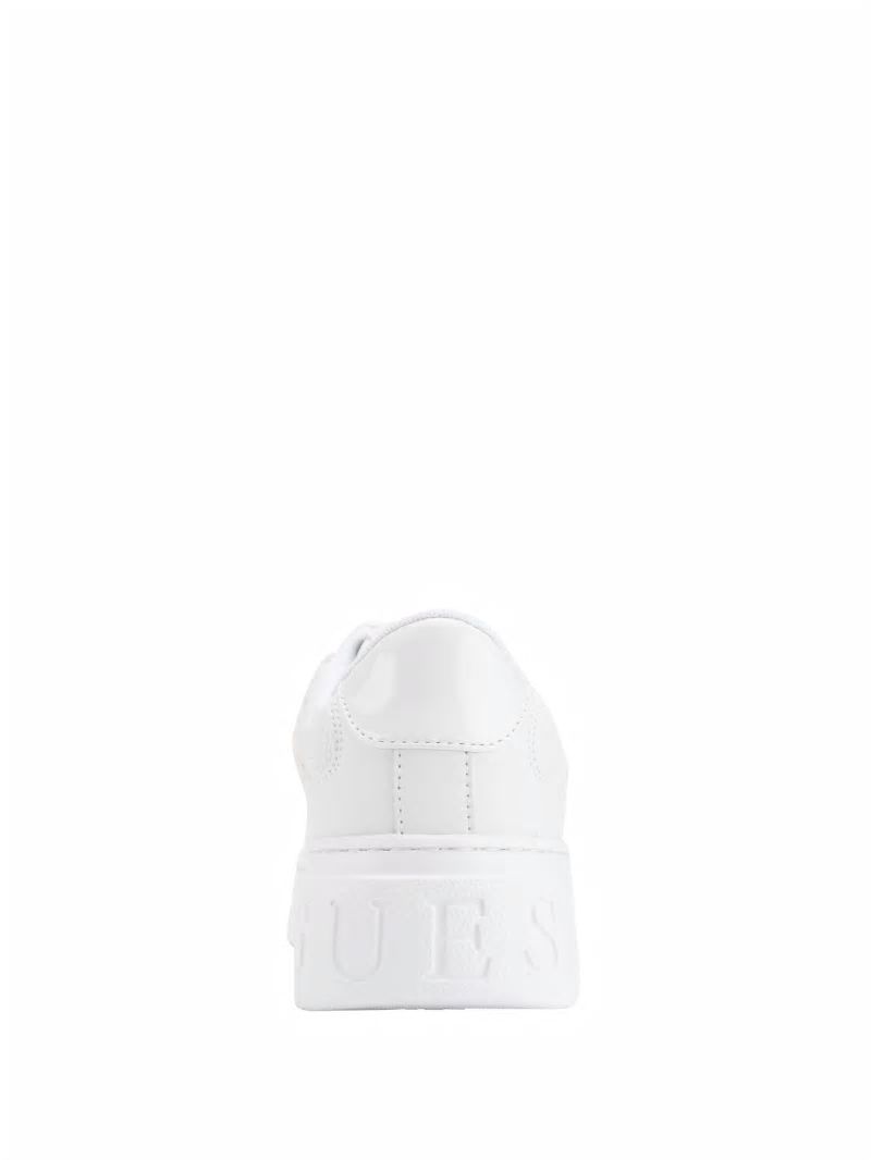 Guess Cleva Logo Low-Top Sneakers - Wht Floral Guess Cleva Logo Low-Top Sneakers - Wht Floral