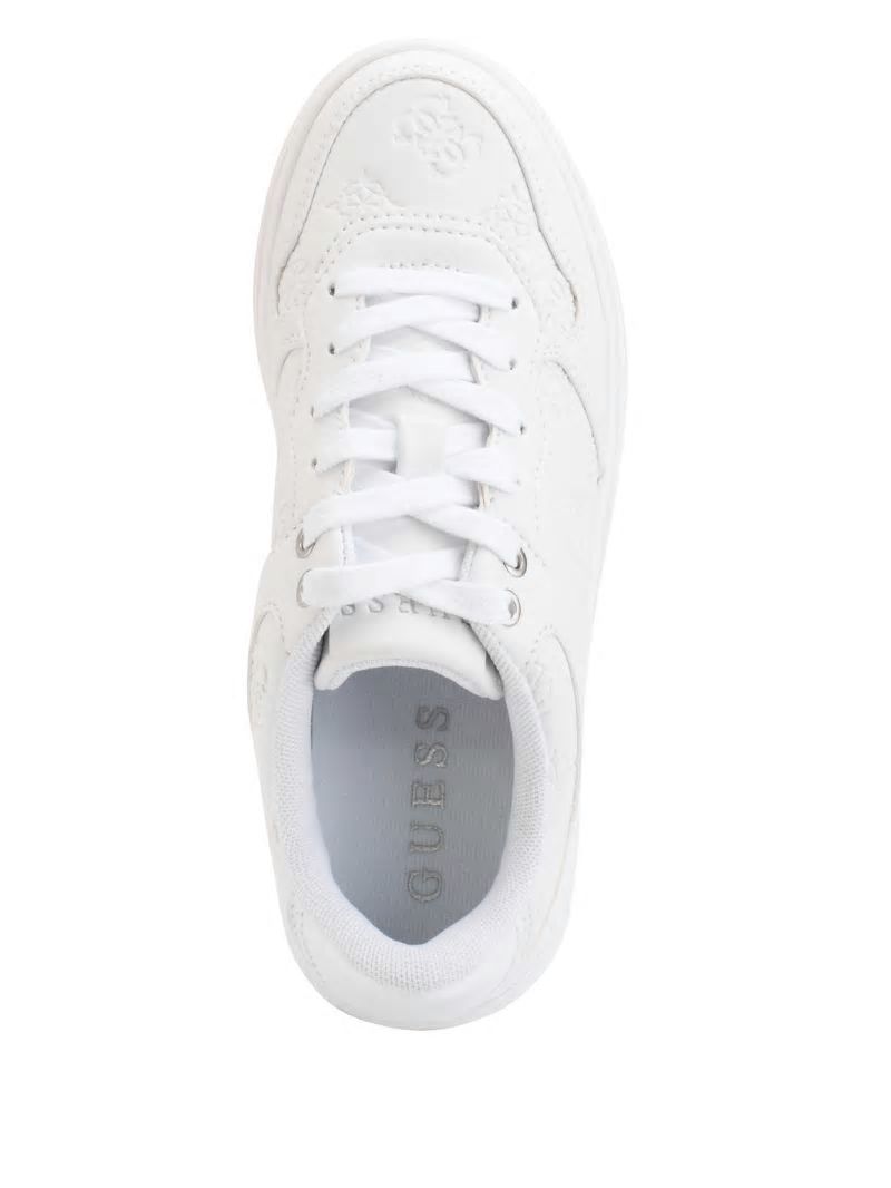 Guess Cleva Logo Low-Top Sneakers - Wht Floral Guess Cleva Logo Low-Top Sneakers - Wht Floral