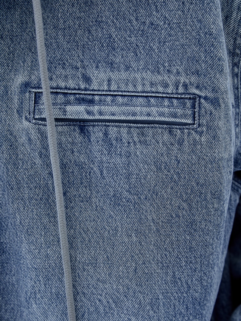 Guess GUESS Originals Denim Worker Hoodie - Go Leo Lt Wash Guess GUESS Originals Denim Worker Hoodie - Go Leo Lt Wash