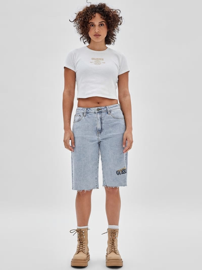 Guess GUESS Originals Kit Denim Bermuda Shorts - Go Jackie Acid Wash Guess GUESS Originals Kit Denim Bermuda Shorts - Go Jackie Acid Wash