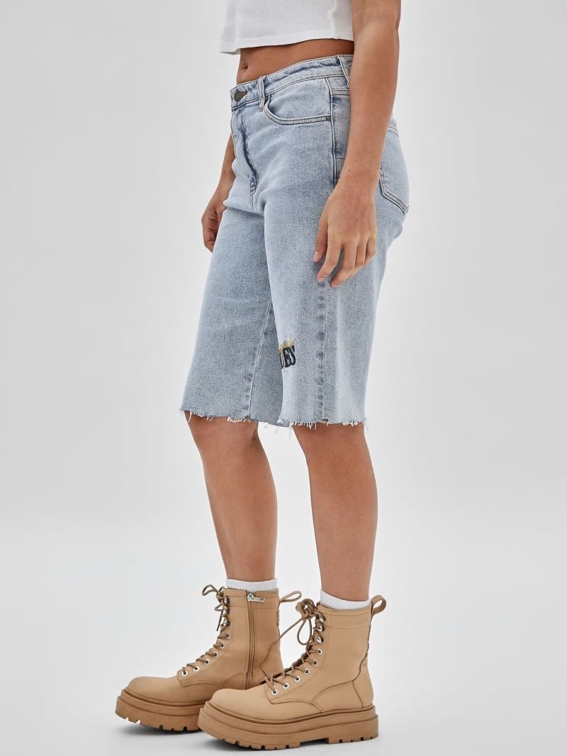 Guess GUESS Originals Kit Denim Bermuda Shorts - Go Jackie Acid Wash Guess GUESS Originals Kit Denim Bermuda Shorts - Go Jackie Acid Wash
