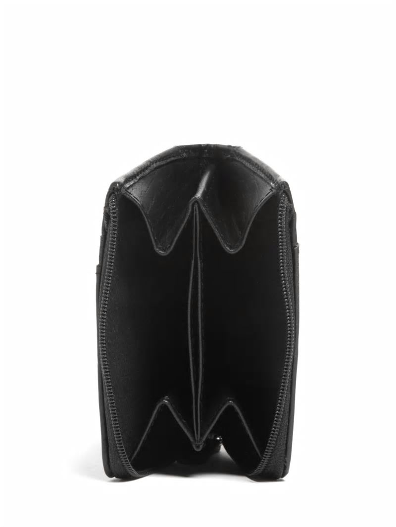 Guess Mathias Half-Zip Wallet - Black Snakeskin Guess Mathias Half-Zip Wallet - Black Snakeskin
