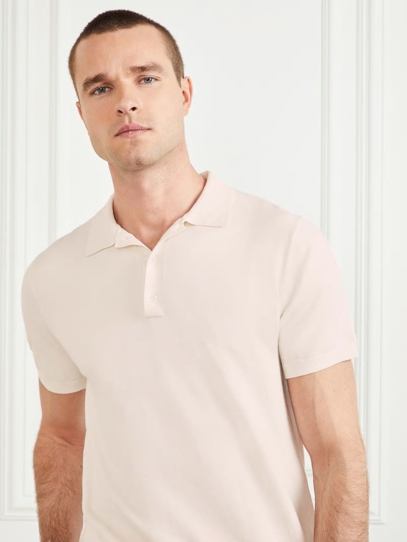Guess Formal Performance Polo - Salt White Guess Formal Performance Polo - Salt White