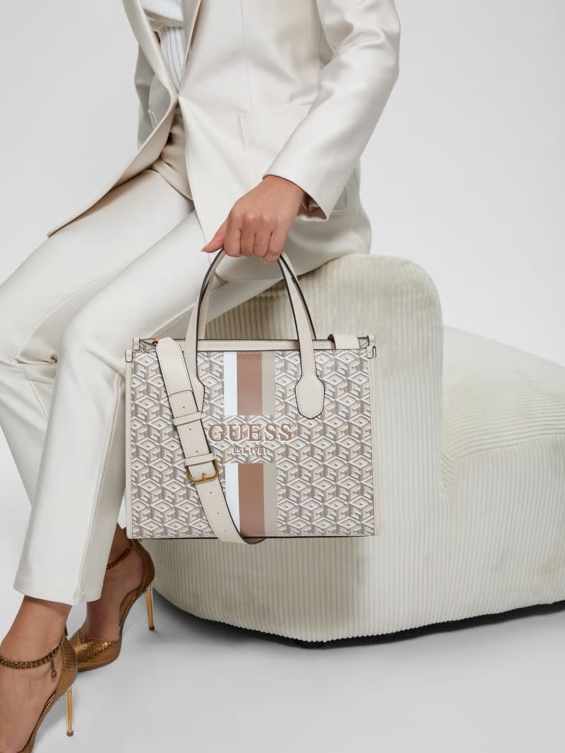 Guess Silvana G Cube Tote - Saddle Guess Silvana G Cube Tote - Saddle