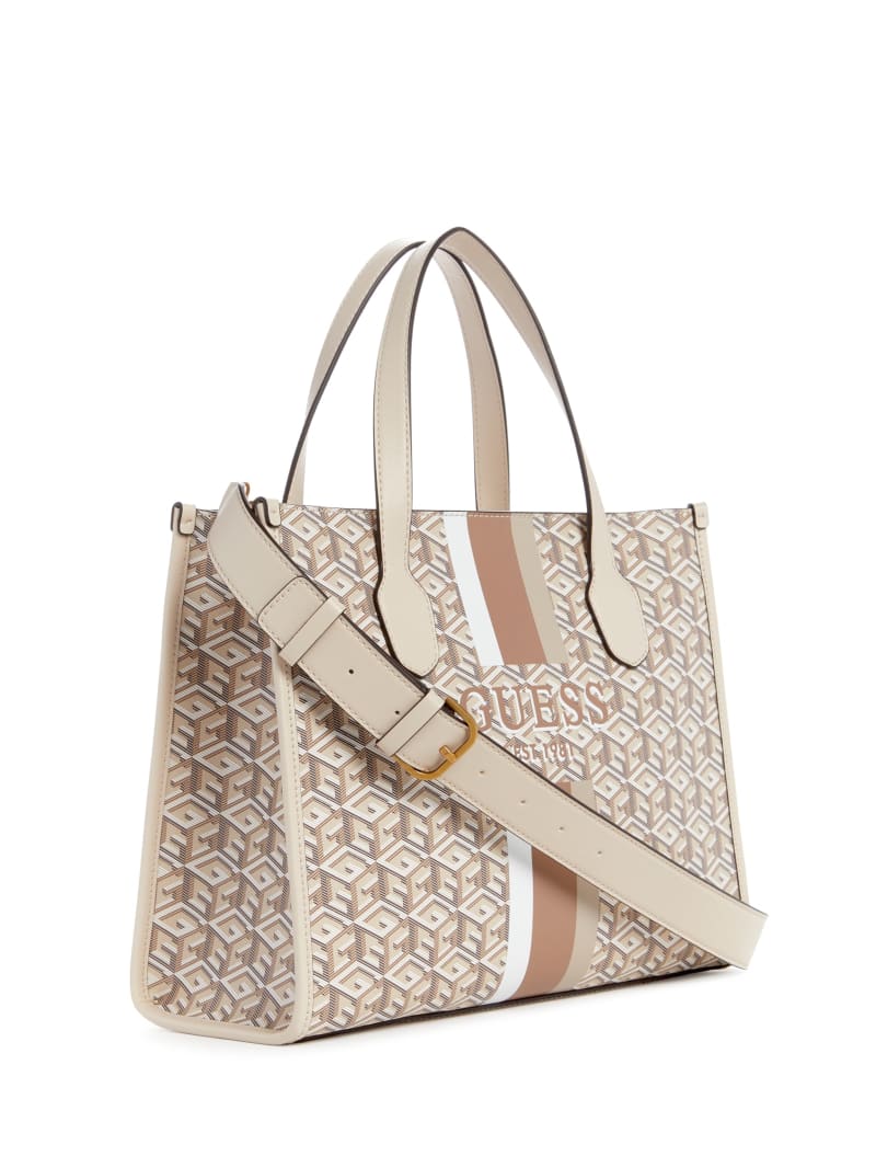 Guess Silvana G Cube Tote - Saddle Guess Silvana G Cube Tote - Saddle