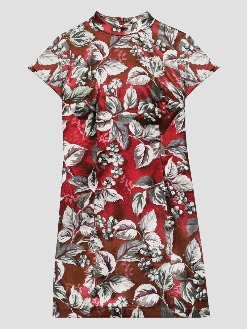 Guess Sandra Printed Satin Dress - Coachwood Estate Print Guess Sandra Printed Satin Dress - Coachwood Estate Print