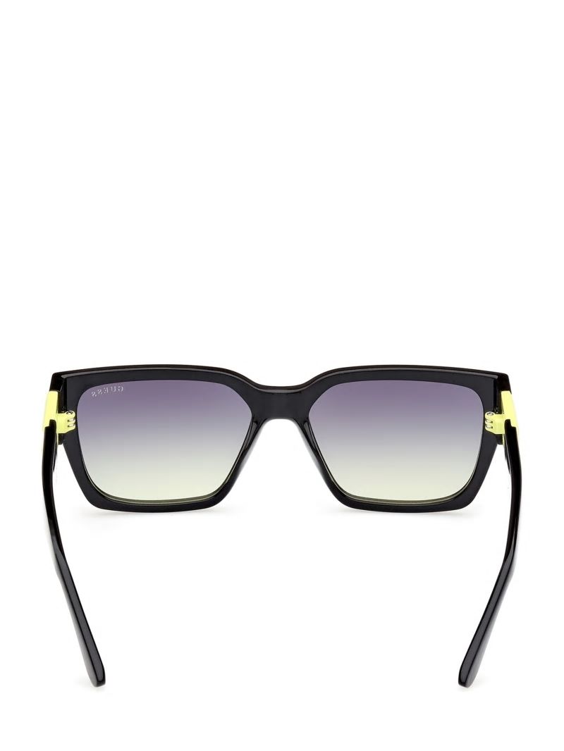 Guess Square Sunglasses and Fabric Chain Set - Black Guess Square Sunglasses and Fabric Chain Set - Black