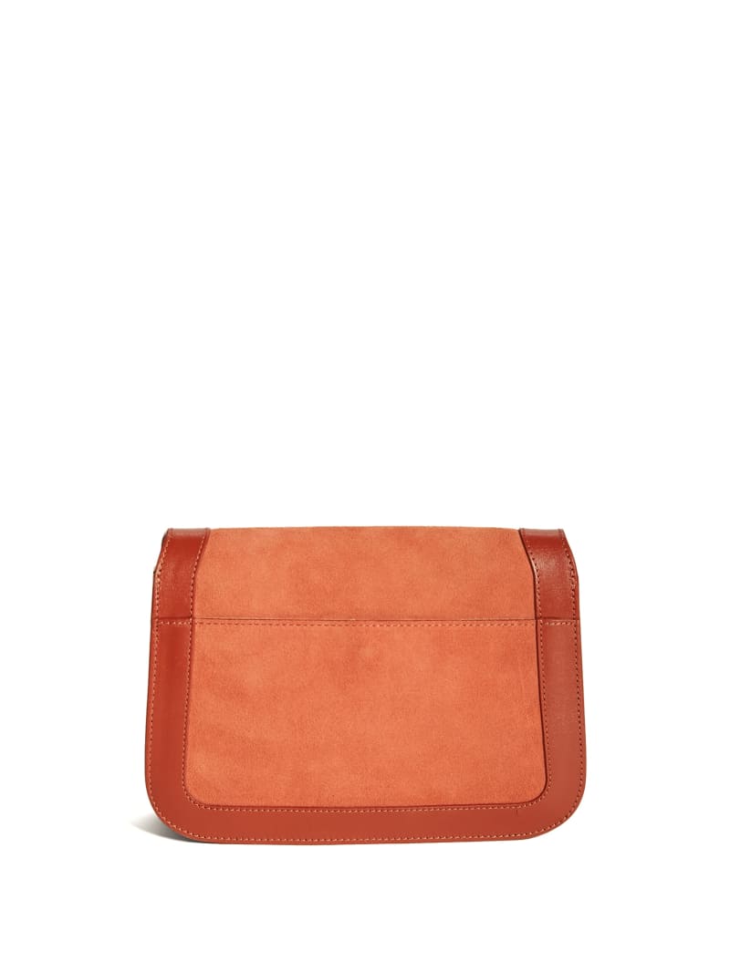 Guess Thea Mini Flap Leather Crossbody - Rus Guess Thea Mini Flap Leather Crossbody - Rus