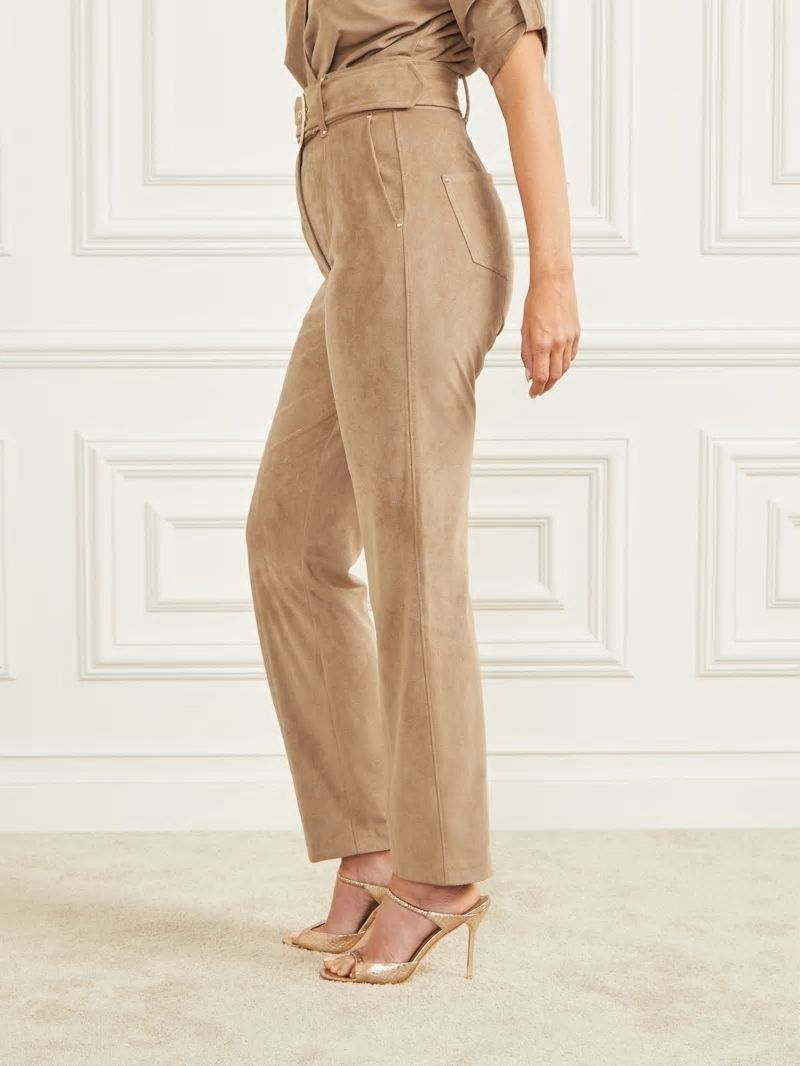 Guess Kasia Faux-Suede Pant - Truffle Dust Multi Guess Kasia Faux-Suede Pant - Truffle Dust Multi