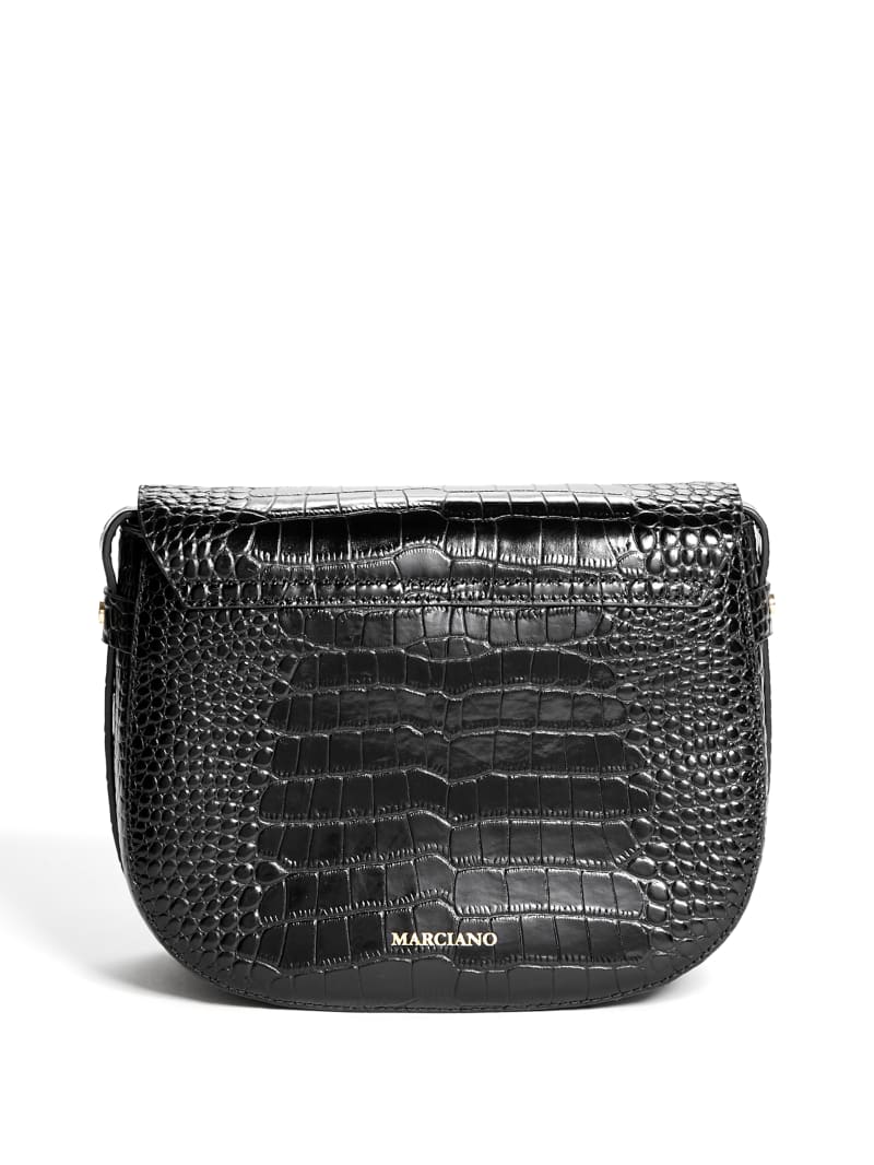 Guess Crocodile Saddle Bag - Black Guess Crocodile Saddle Bag - Black
