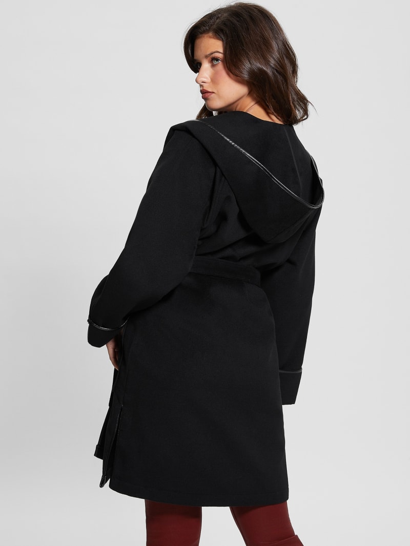 Guess Penelope Hooded Coat - Black Guess Penelope Hooded Coat - Black