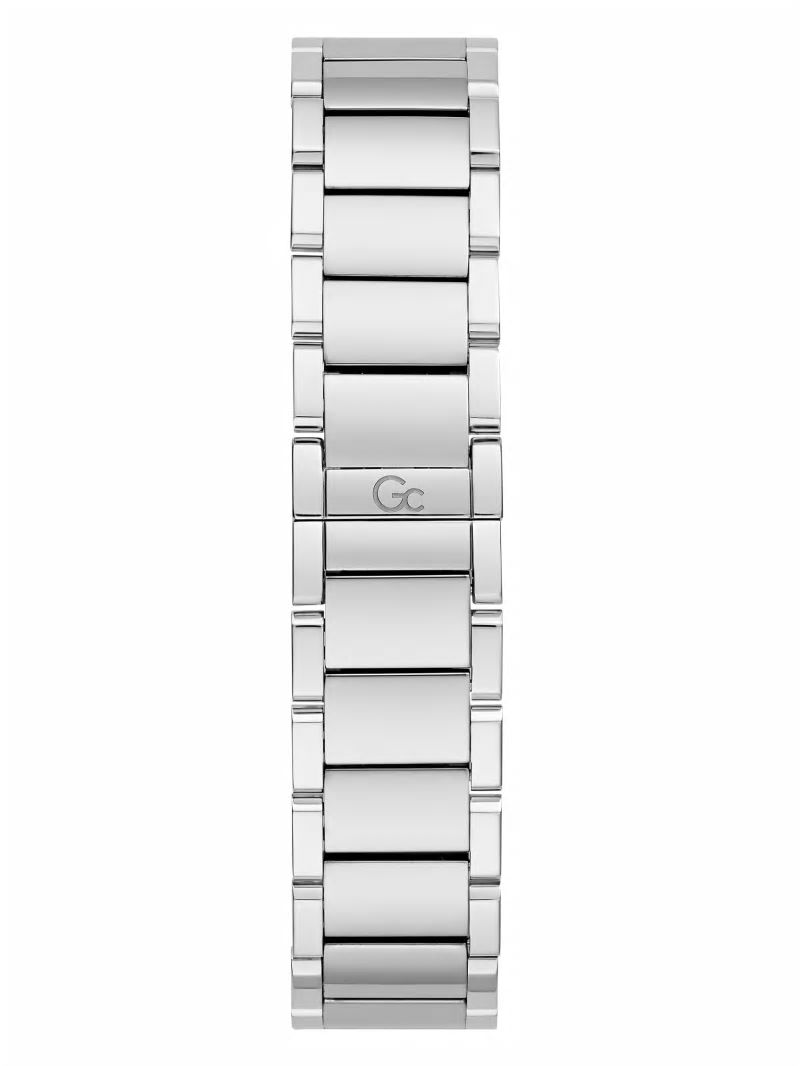 Guess Gc Silver-Tone and Light Blue Crystal Analog Dial - Silver Guess Gc Silver-Tone and Light Blue Crystal Analog Dial - Silver