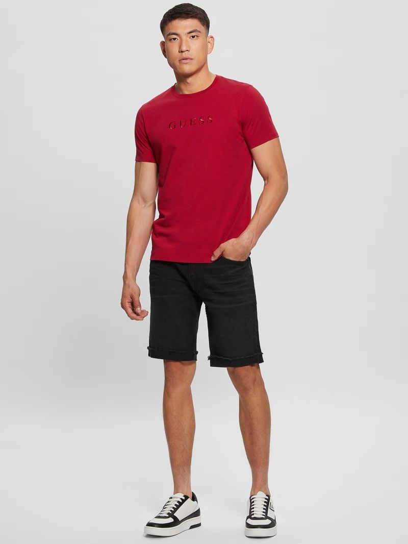Guess Embroidered Logo Tee - Chili Red Guess Embroidered Logo Tee - Chili Red
