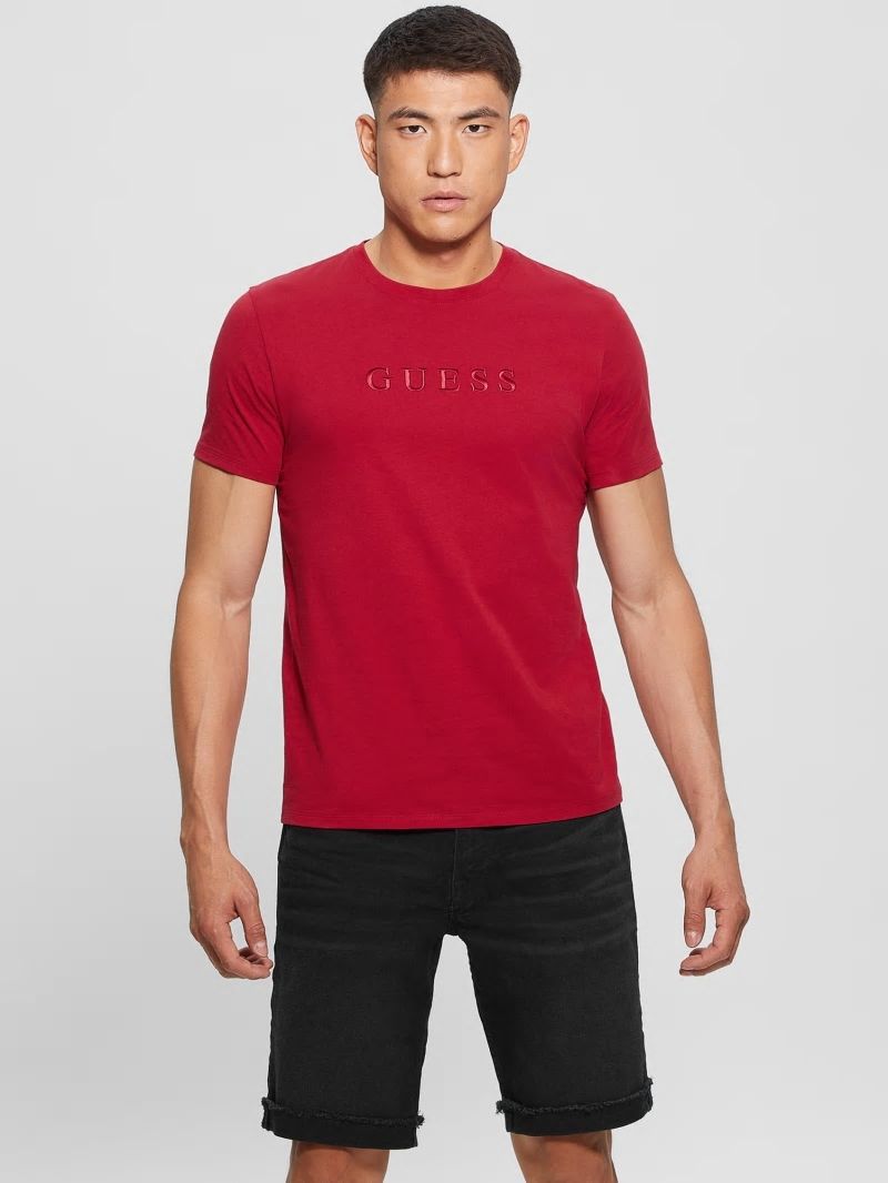 Guess Embroidered Logo Tee - Chili Red Guess Embroidered Logo Tee - Chili Red