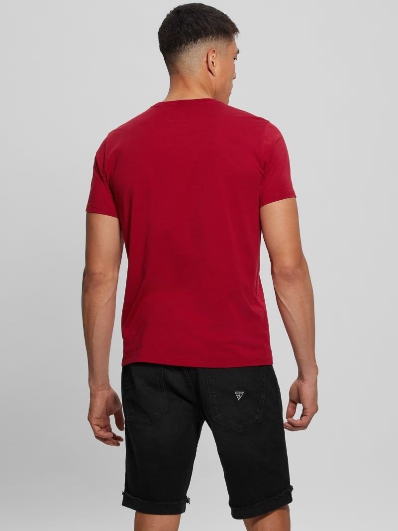 Guess Embroidered Logo Tee - Chili Red Guess Embroidered Logo Tee - Chili Red