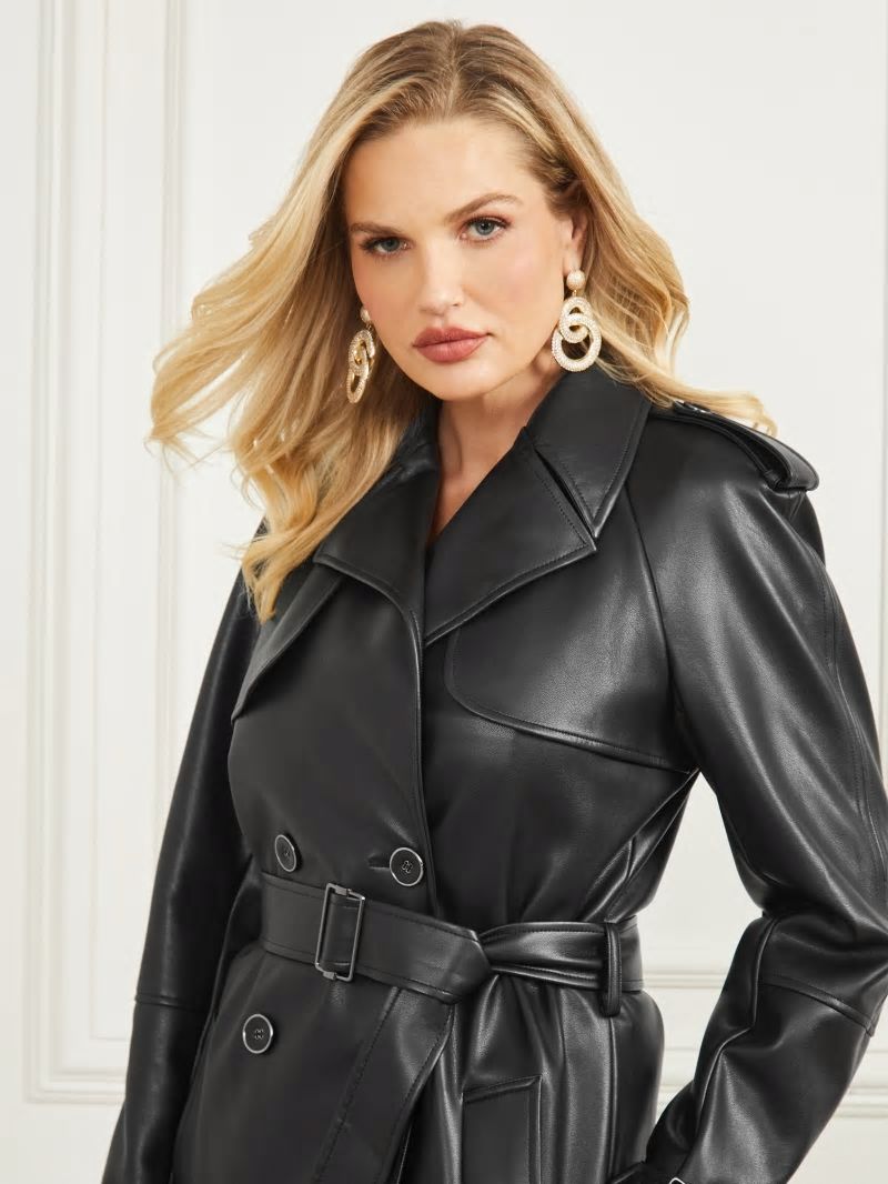 Guess Thorne Trench Coat - Black Guess Thorne Trench Coat - Black
