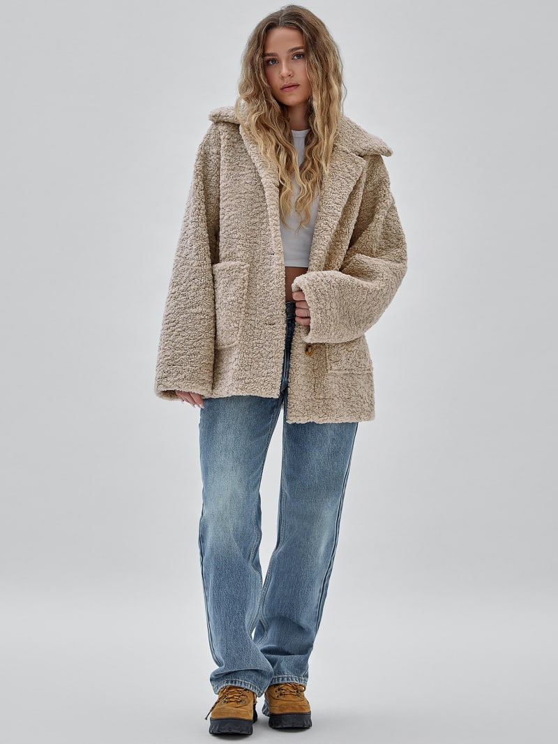 Guess GUESS Originals Sherpa Coat - Neutral Sand Guess GUESS Originals Sherpa Coat - Neutral Sand
