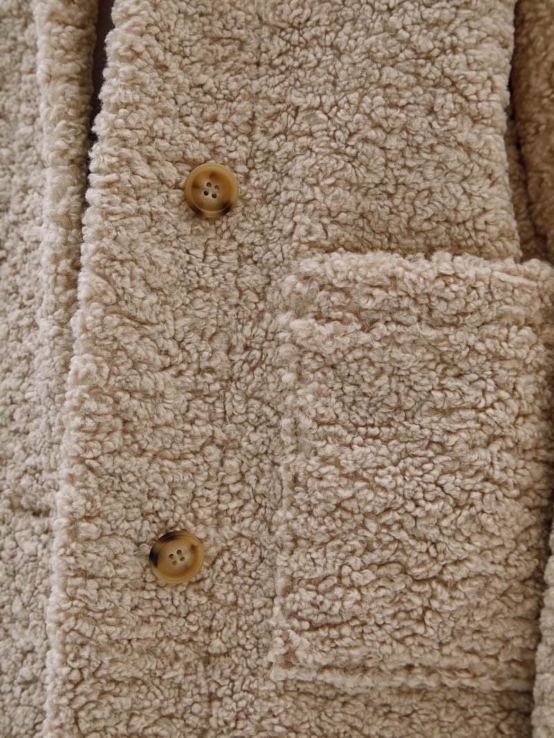 Guess GUESS Originals Sherpa Coat - Neutral Sand Guess GUESS Originals Sherpa Coat - Neutral Sand