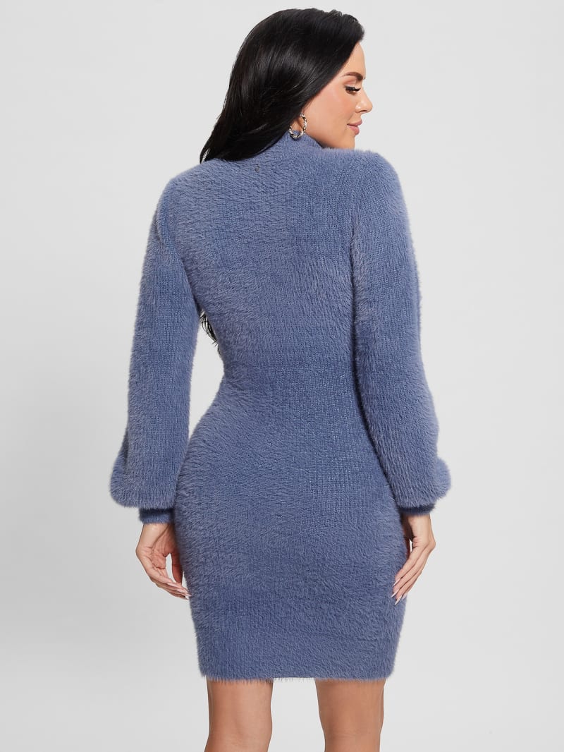 Guess Sadie Mock Neck Cutout Dress - Nordic Sea Multi Guess Sadie Mock Neck Cutout Dress - Nordic Sea Multi