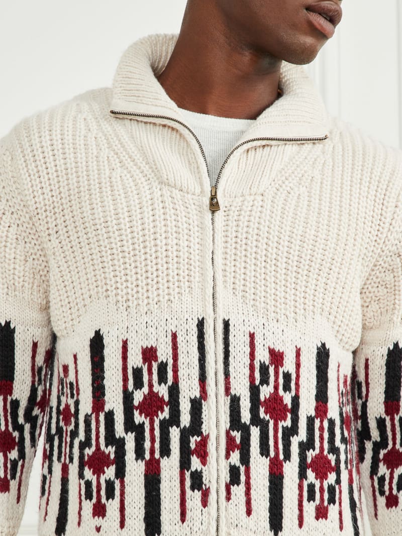 Guess Jacquard High Neck Cardigan - Dreamy Moon Guess Jacquard High Neck Cardigan - Dreamy Moon
