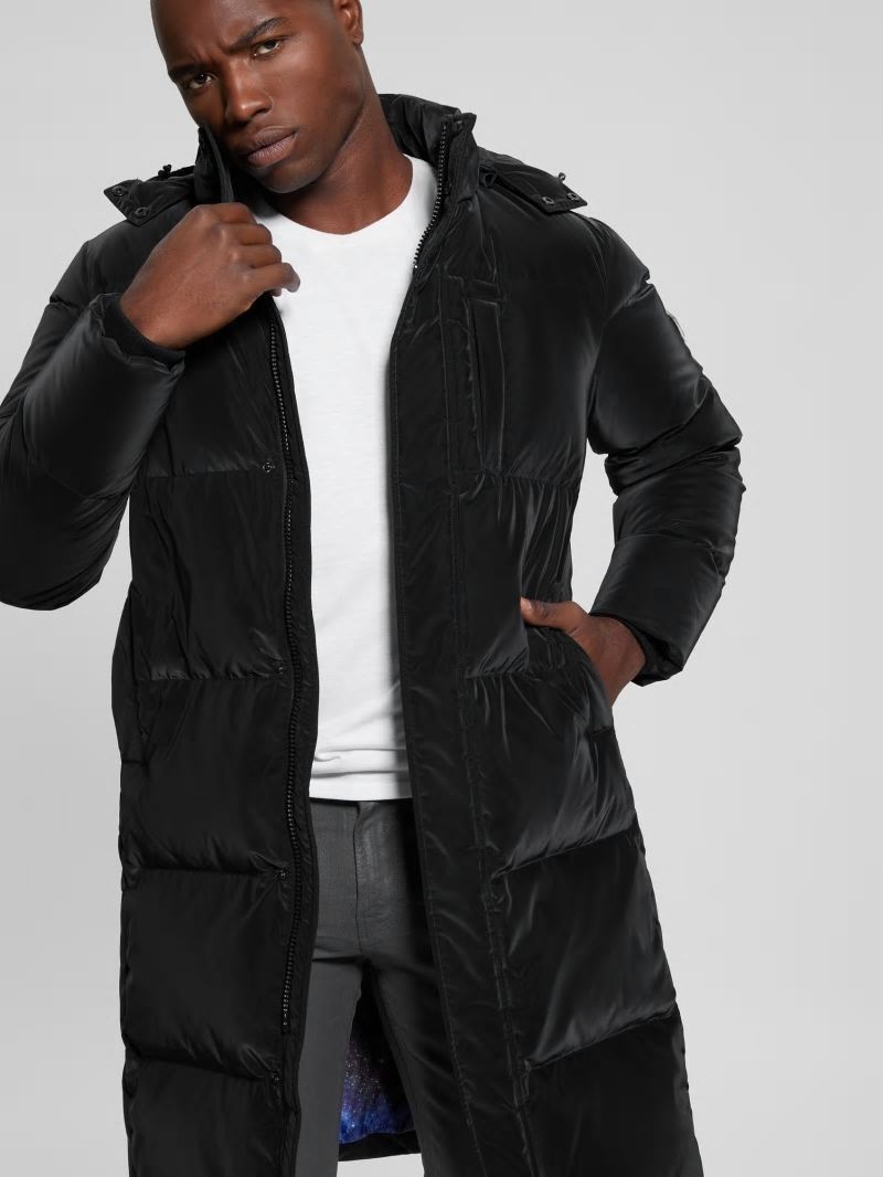 Guess Space Longline Down Jacket - Black Guess Space Longline Down Jacket - Black