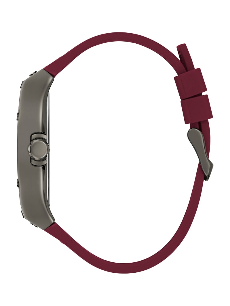 Guess G-Cube Red Leather Multifunction Watch - Burgundy Guess G-Cube Red Leather Multifunction Watch - Burgundy