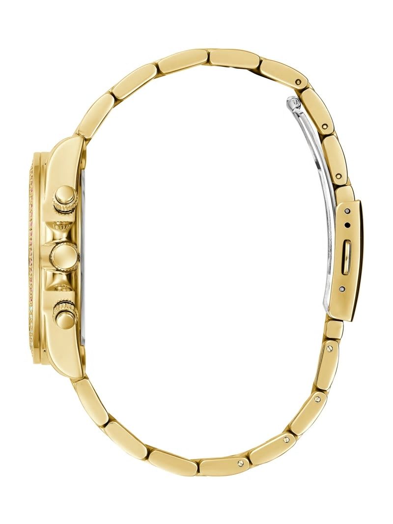 Guess Gold-Tone and Rainbow Multifunction Watch - Gold Guess Gold-Tone and Rainbow Multifunction Watch - Gold