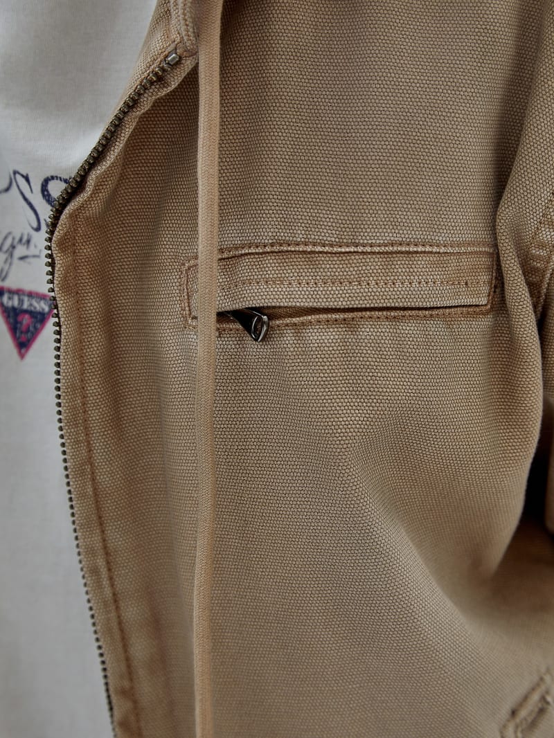 Guess GUESS Originals Canvas Worker Hoodie - Washed Brown Canvas Guess GUESS Originals Canvas Worker Hoodie - Washed Brown Canvas