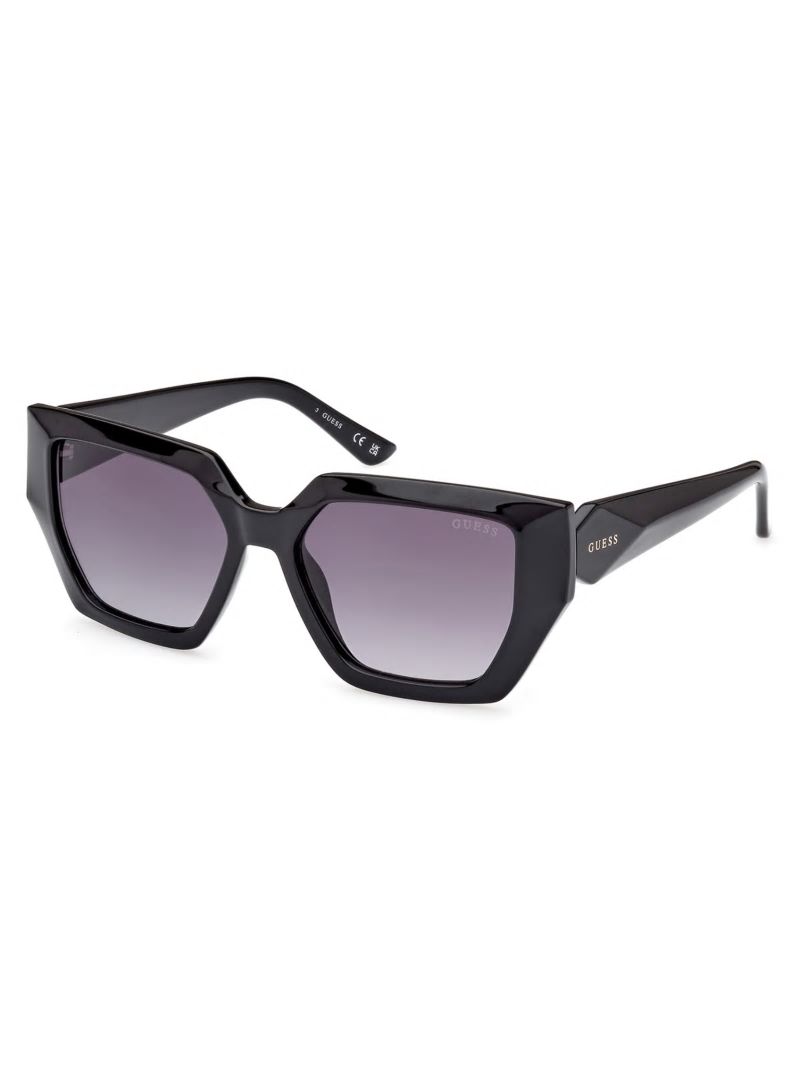 Guess Emilia Geometric Plastic Sunglasses - Silver Guess Emilia Geometric Plastic Sunglasses - Silver